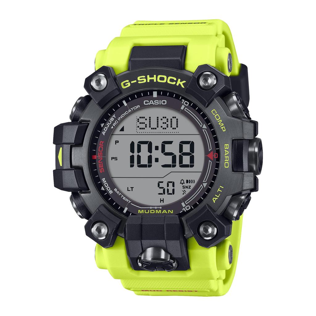 Casio G-Shock Solur for menn, Miljøvennlig MUDMAN, Radiostyrt, Gul, Modell GW-9500MRY-1A9JF, Autentisk Japan-import