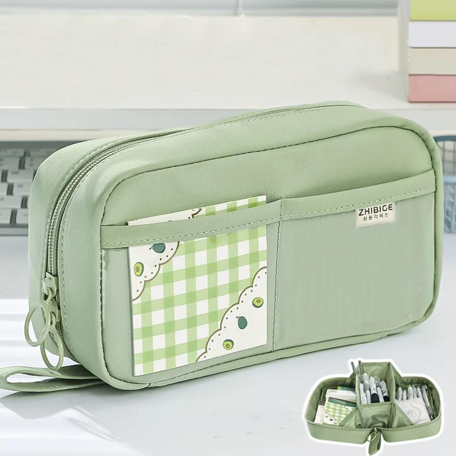 Cute Multi Layer Pencil Case Pouch, Large Capacity Pen Case Bag,Durable Stationery Storage Bag For Students, School&Office