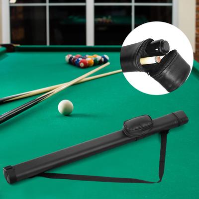 Billiards Pool Cue Tube Carrying Case PU Hard Billiard Case Adjustable Shoulder Strap Cue Storage