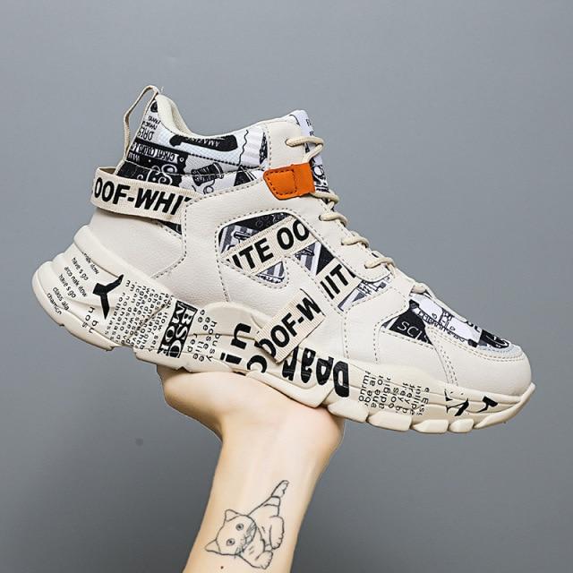 Men High Top Men's Shoes Sneakers Casual Shoes Dad Shoes