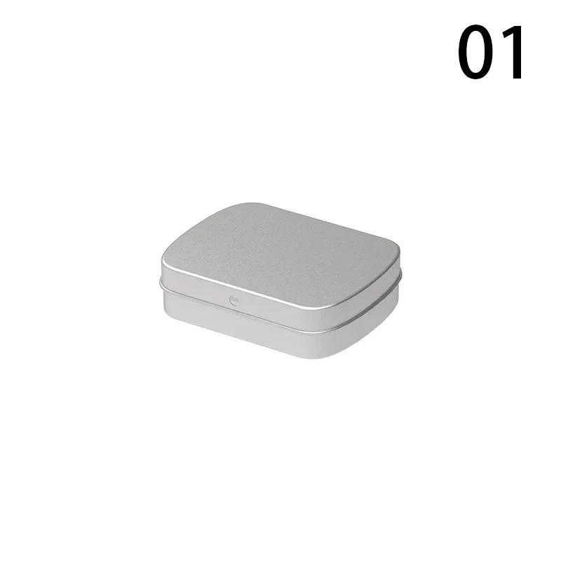 6Pcs Mini Metal Hinged Tin Box with Lid Empty Tins Jewelry Collect Cases Home Organizer Small Storage for Candy