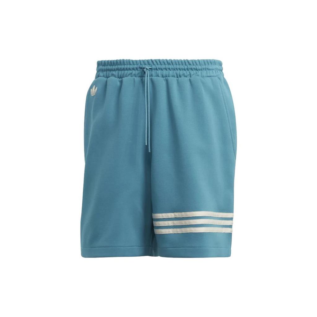 Adidas Originals Three Stripes Color Block Loose Fit Straight Leg Casual Shorts Men Shorts Polar-Blue IM2091