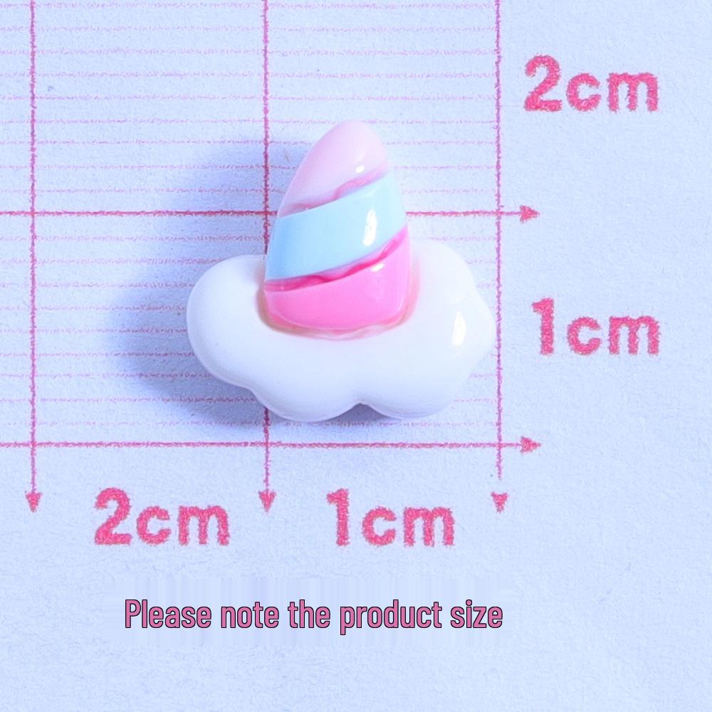 Pink Mini Clouds Glossy Resin Accessories - DIY Cream Glue for Phone Cases, Water Cups, Nail Art, and Earrings