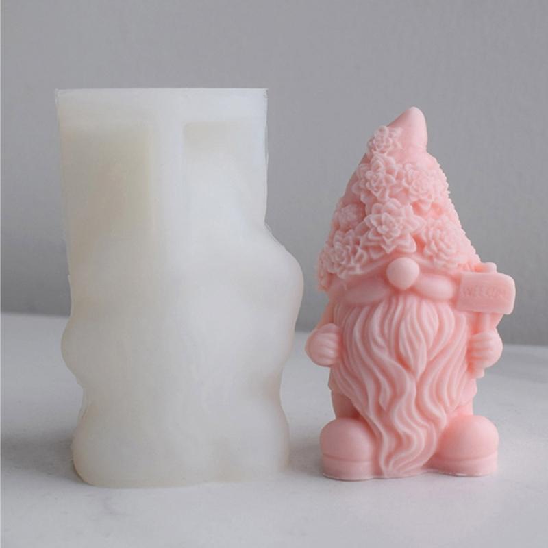 Vánoční trpaslík silikonová forma DIY epoxidová pryskyřice forma stolní ozdoba forma nástroj na výrobu vonné svíčky sádry snadno se čistí