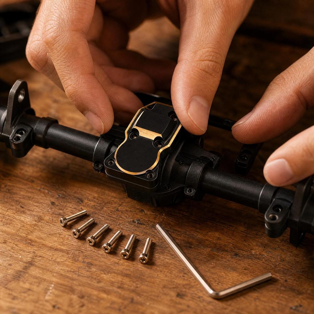 Axial SCX24 Brass Axle Cover Sturdy for Trail Runs, Display Builds