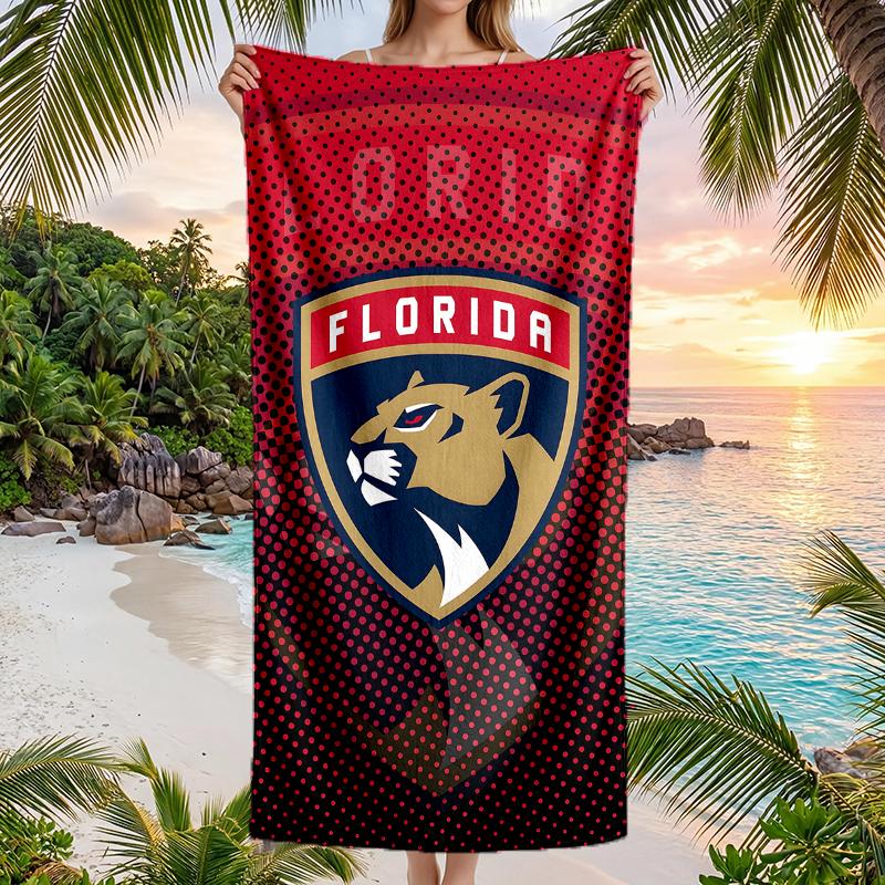 Florida Panthers Fashion Beach Towel: Ideal for Summer Adventures Soft, Absorbent and Quick Drying Suitable for Swimming and Bathing