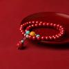 Genuine Cinnabar Emperor Sand Double-Loop Bracelet for Benming Year Luck