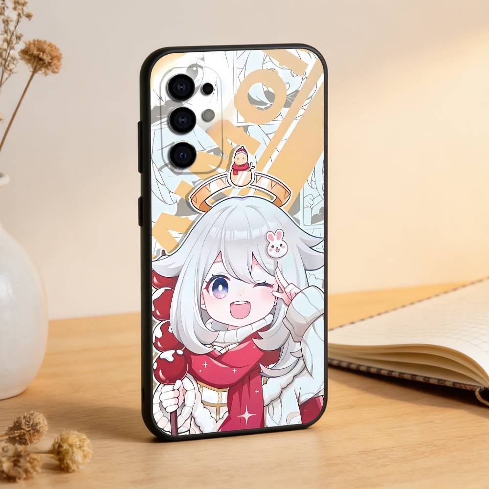 G-Genshin Impact P-Paimon Phone Case For Samsung S25,S24,S21,S22,S23,S30,Ultra,S20,Plus,Fe,Soft Silicone Black Cover