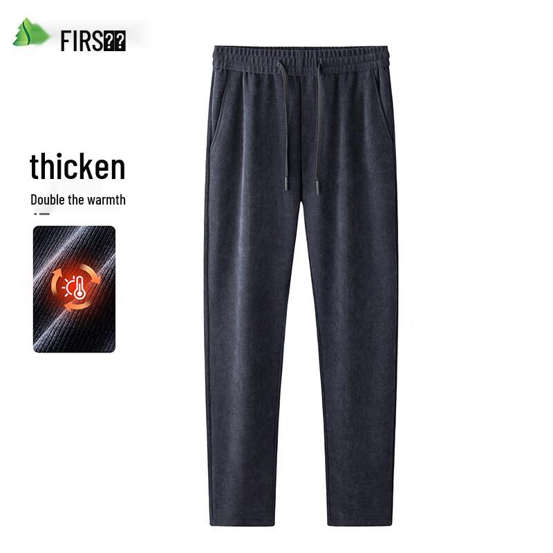 

Shanshan Men s Thickened Autumn/Winter Straight-Leg Casual Pants 4XL (195/96B)