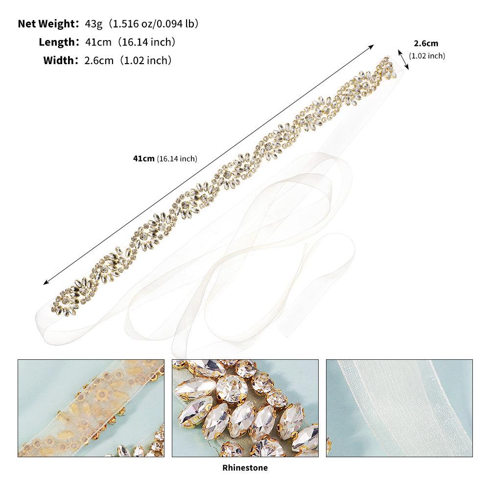 Handmade Rhinestone Belt for Wedding Gown - Luxury Studio Photography Waist Decoration