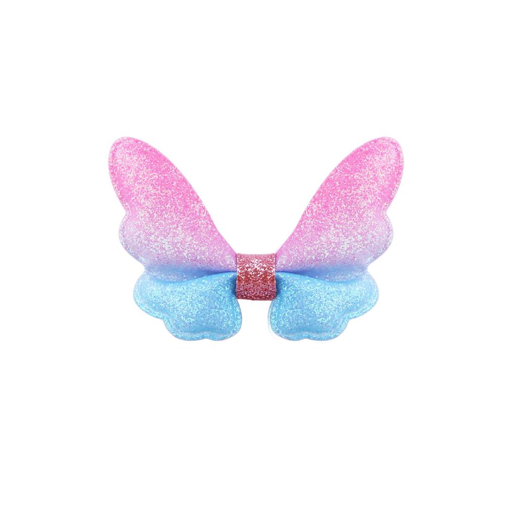 Glitter Mini Butterfly Hair Clips for Baby Girls Sparkly Colorful Hair Accessories Women Cute Small Tiny Clips Hair Accessories