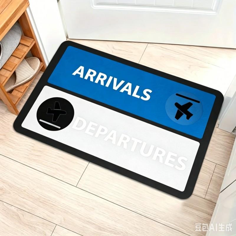 Funny Airport Arrivals Departures Door Mat Welcome Doormat Anti Slip Floor Rug Kitchen Carpet Living Room Entrance Mats