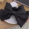 Black Bowknot Princess Hair Clip With Large Shark Clamp For Women And Daily Use