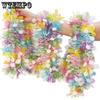 8pcs Easter Garlands Pastel Spring Tinsel Garlands Decorations Window Banner Holiday Party Supplies Colorful East Garlands Metallic Streamers Hanging