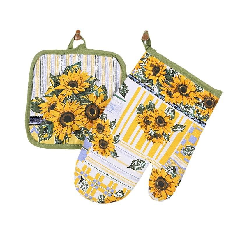 Kitchen Gloves Oven Mitts Kitchen Baking Cooking Accessories Anti-scalding Gloves Microwave Oven Gloves Insulation Pot Holder