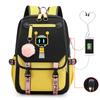 Personality Trend Cartoon Printing Double Shoulder College Style Student Leisure Schoolbag Multi-function Large Capacity