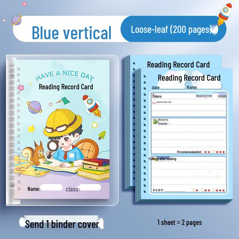 Primary School Reading Record Card: Language Excerpt Loose-leaf Notebook