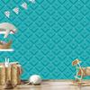 Geometric Rhombus Turquoise Wallpaper, Turquoise Background 50x1000