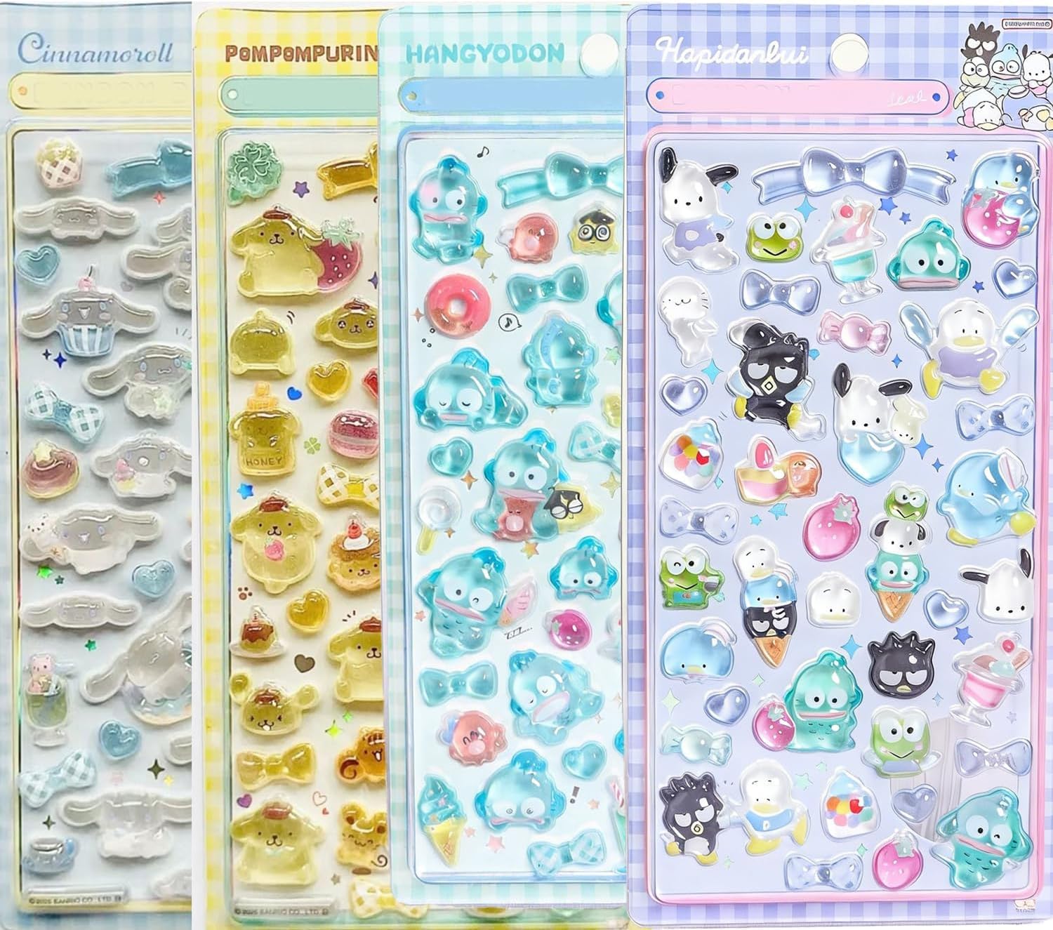 

Winnges 3D Seal Hangyodon Sanrio Characters 4-Piece Set Mini Happy Dumpling Phone Decoration Notebook Adhesive Craft Supplies Smartphone Case DIY Gift