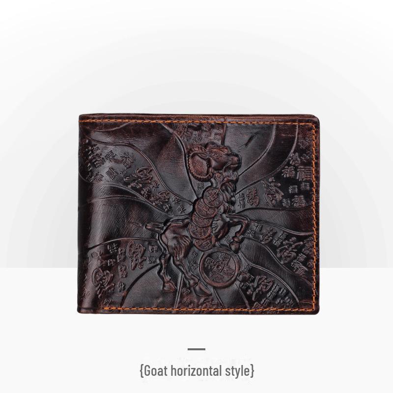Men’s Retro Genuine Leather Wallet - Hand-Embossed Crocodile Pattern, Long, Large Capacity, Multi-Card Slots.
