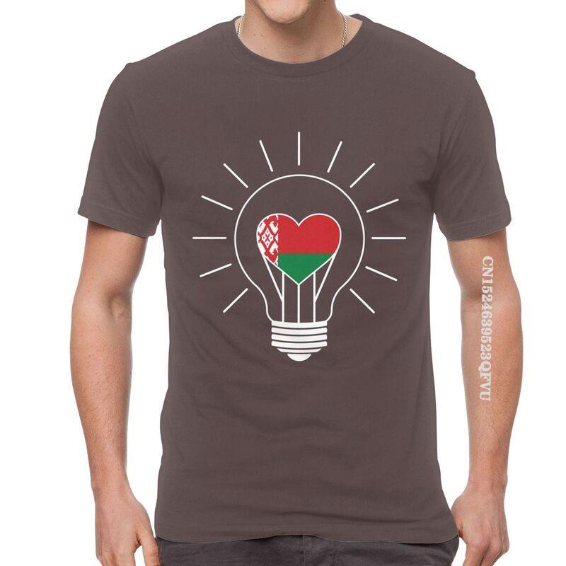 Love Lamp Flag Belarus T Shirts Mens Novelty T Shirt Cotton Oversized Belarusian Patriotism Tshirt Unique Tee Top Fast Shipping S