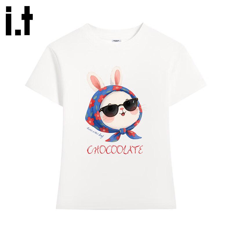 

CHOCOOLATEit Cartoon Rabbit Print Slim-Fit T-Shirt L