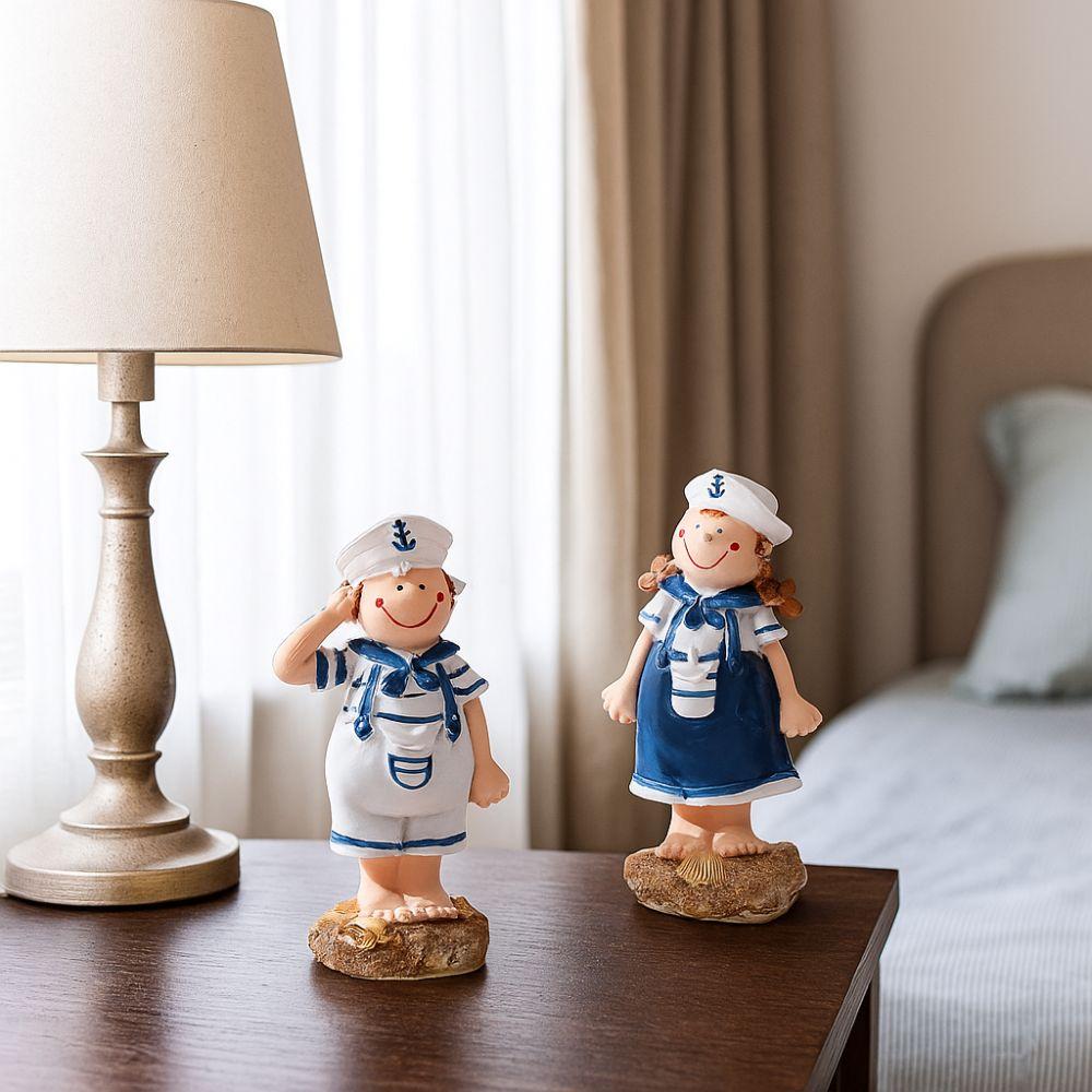 Resin Crafts Salute Doll Ornament Mediterranean Style Couple Figure Model  Home Decoration