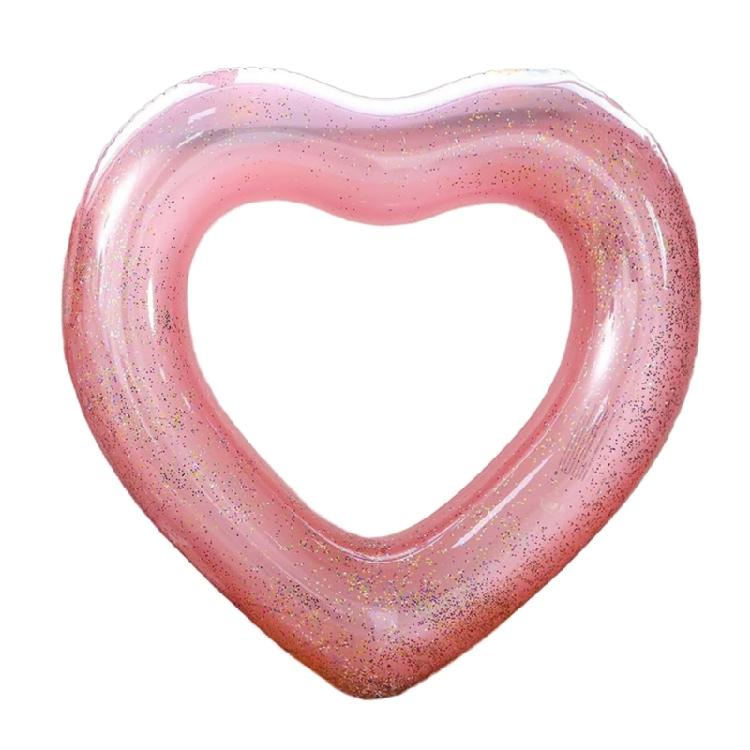 Inflatable Swimming Rings Heart Shaped Pool Float Rings Pool Float Loungers Tube