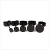 2PC Stainless Steel Men Unisex Fake Black Ear Stretcher Plugs Cheater Earrings