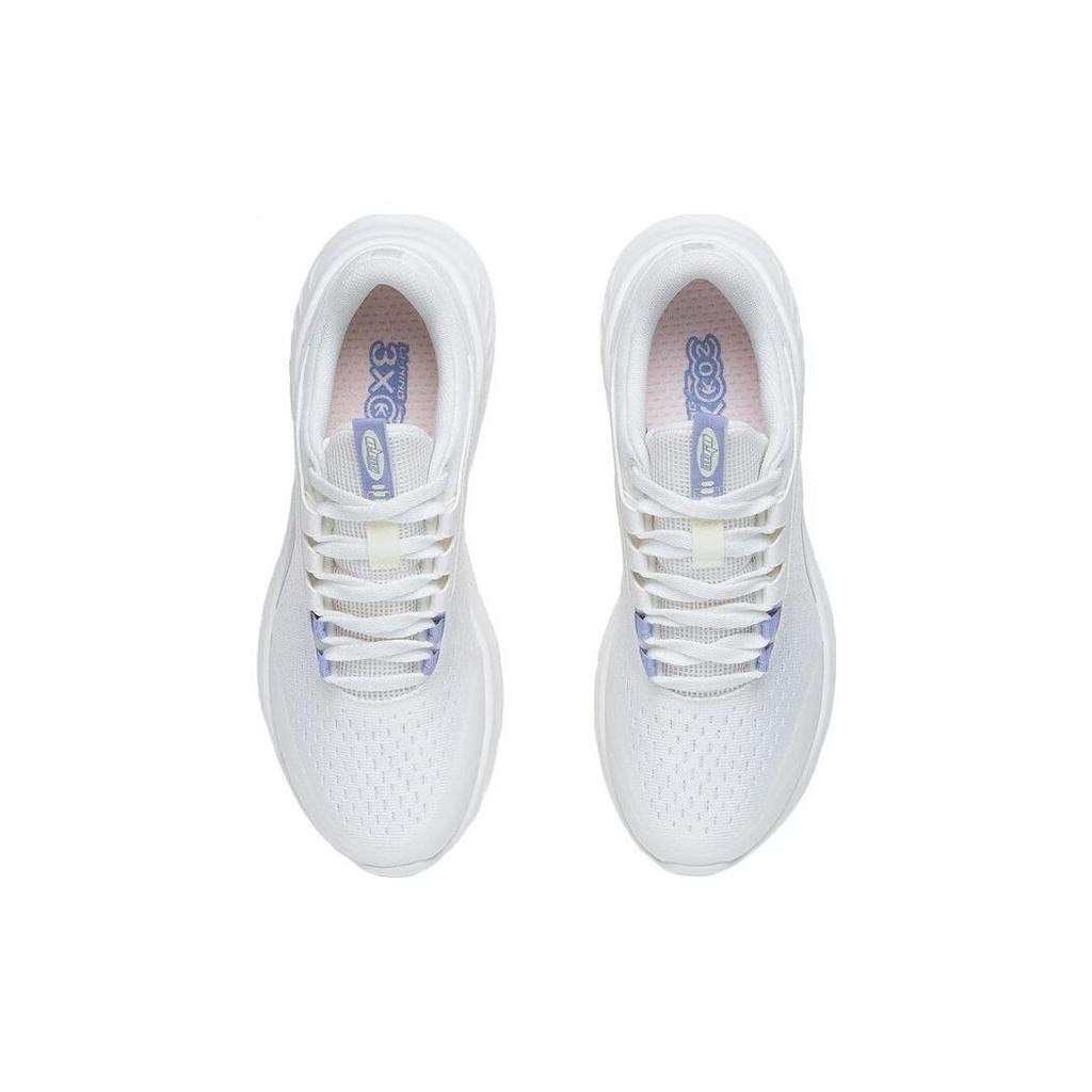 Li Ning EazGo Easy Adaptability Abrasion Resistant Breathable Low top Running Shoes Women's White Purple ARST036-1