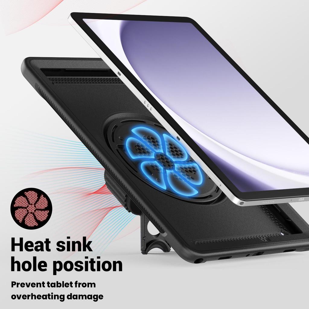 Samsung TabA9+ 11" Sturzsichere drehbare Tablet-Hülle