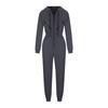 Women Autumn Winter Solid Color Hooded Bodysuit Top with Wide Leg Pants Loose Long Sleeve O Neck Hoodies Suit