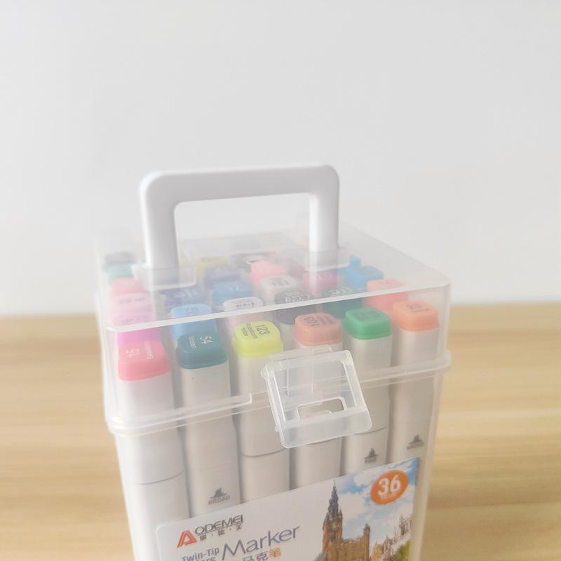 12-Color Double-Ended Marker Pens with Large Square Barrel for Art and Craft