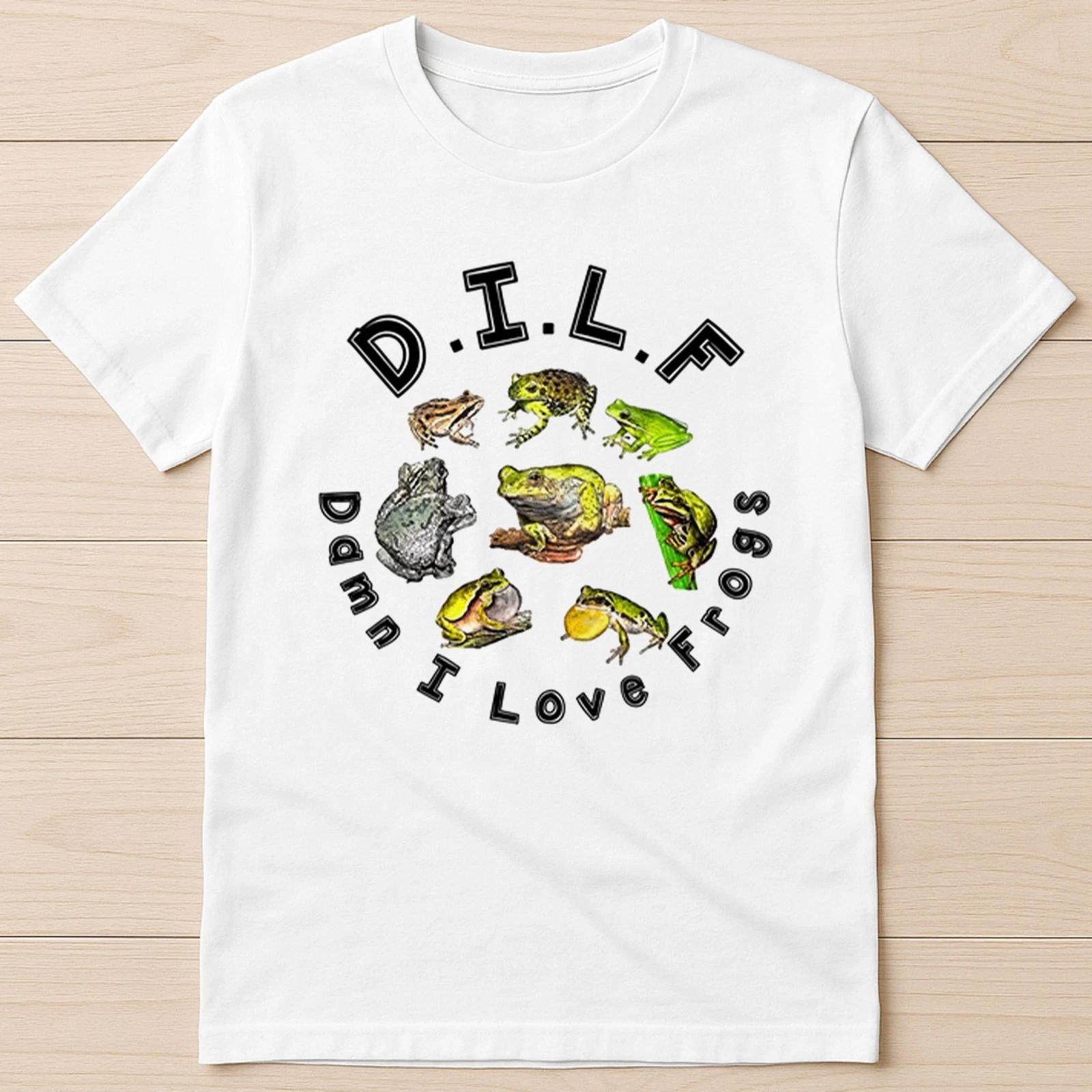 Frog Lover DILF Damn Man I Love Frogs Funny Gift Tee T Shirt 8028 2XL