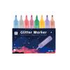 8pcs/Set Metallic Highlighter Morandi Gold Powder Glitter Highlighter Markers for Note Journaling Graffiti Pen Stationery Kawaii