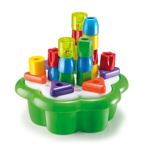 Bornelund Quercetti Baby Bausteine Gänseblümchen Box (Pappkarton; Papierbox; Pappbox) für Kinder ab 1 Jahr (QR0270)