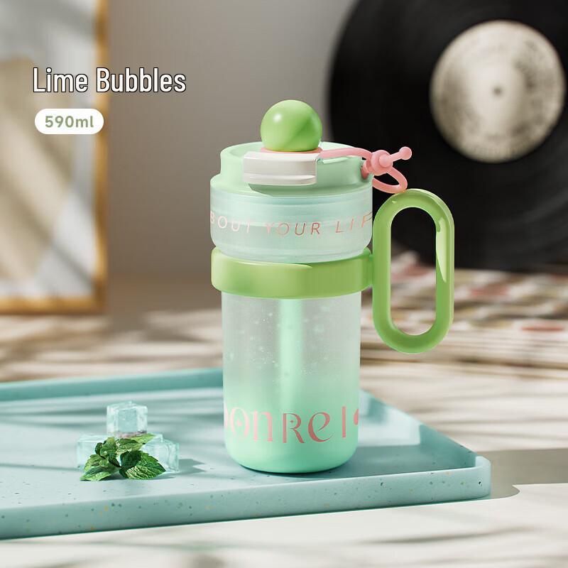 RELEA Tritan Dual-Drink Straw Cup