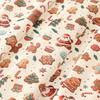 0.5m/1m/5m Cartoon Christmas Printed Fabric for Tablecloths, Curtains,Christmas Decorative Cloth,  Handmade DIY Sewing Fabrics