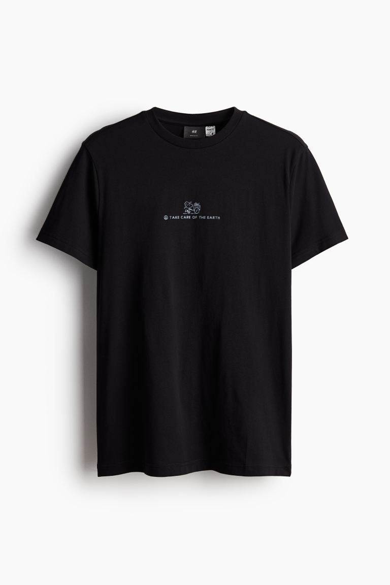

Футболка HM Regular Fit, черная Snoopy