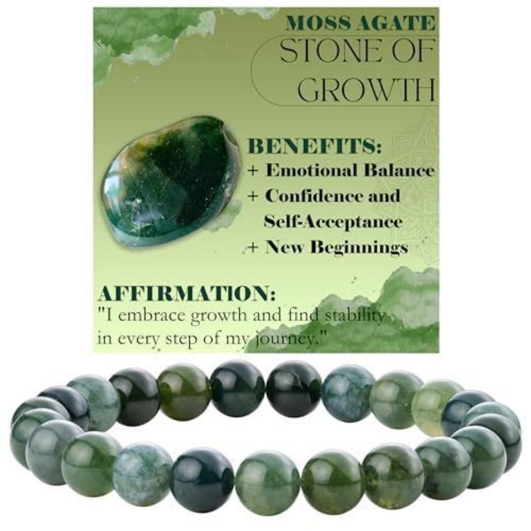 Regali Festivi Bracciale con Perle di Apatite Blu Pietra Naturale Gioielli alla Moda Rilassanti Per Uomo e Donna Accessorio Semplice Versatile per l'Uso Quotidiano