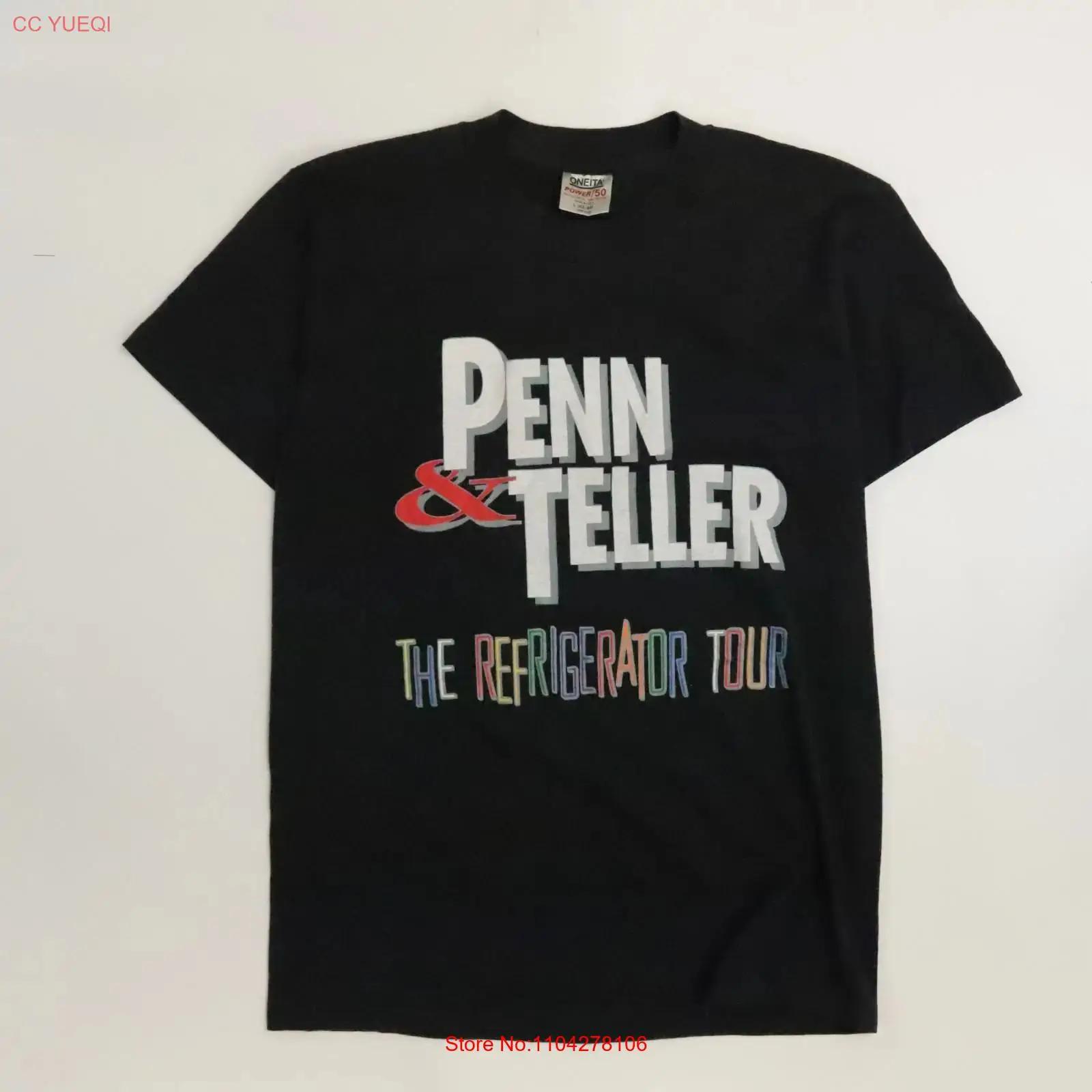 

Vintage Penn Teller The Refrigerator Tour T Shirt Size Large vintage Washed Comfortable streetwear Top For Everyday Wear 5XL різнокольоровий