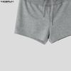 INCERUN Mens Shorts High Waist Ribbed Bodycon Yoga Fitness Gym Athletic Short Pants