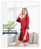 Women's Short-Sleeved Imitation Silk Pajamas and Bridal Morning Robe