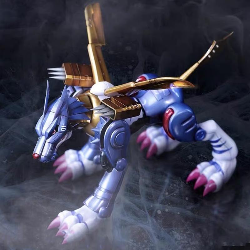 

Digimon Adventure Anime Figurine Desktop Decorations Gkmetal Garurumon Garage Package Model Fashionable Toy Collectible Doll Children Gifts