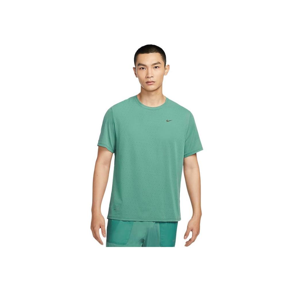 Nike Dri-FIT ADV Solid Color Logo Print Pullover Quick-Dry Training Comfortable Casual Crew Neck Short Sleeve T-Shirt Men Tops Green FQ3092361