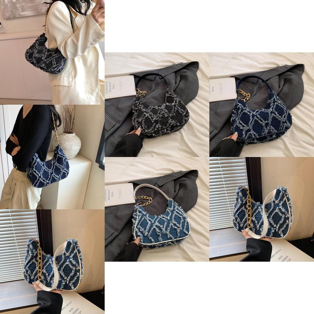 Chic 2024 Summer Small Square Bag With Zipper Closure Retro Style In Deep Blue