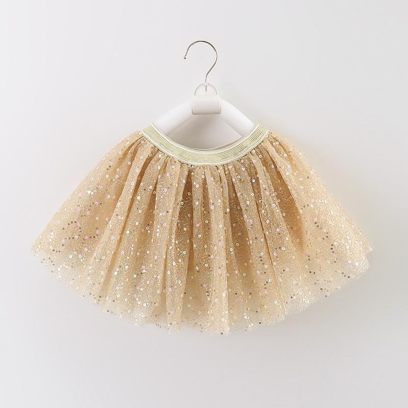 New Summer Baby Girls Tutu Skirt Children Sequin Tulle Princess Birthday Dance Performance Skirts Kids Cute Party Skirt 2T