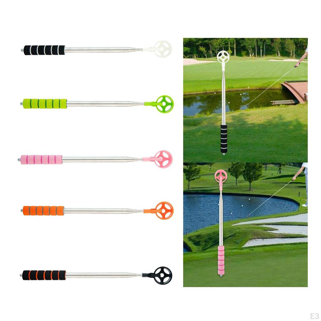 Golf Ball Collection Tool Telescopic Design Lightweight Non-Slip Grip 2.7M Length Gift for Golfers