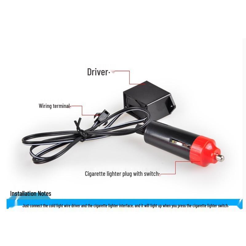 5-Meter Car Interior Cold Light Wire LED Strip with Clip-on Edge Design