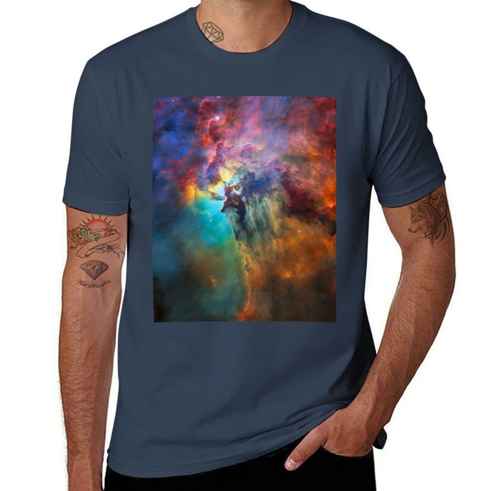 Lagoon Nebula Tshirt Street Style Casual Tee Shirt S